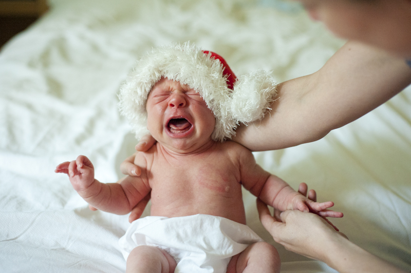Picture of a baby crying.