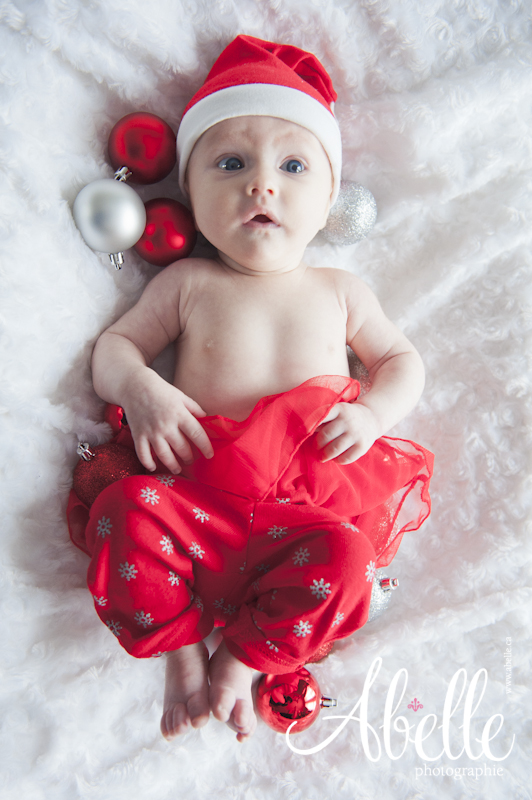 Professional Christmas portrait of a Baby.