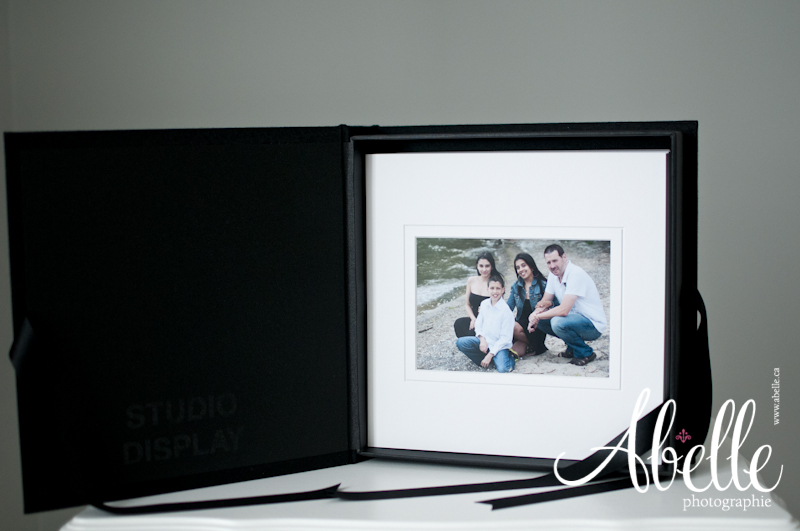Mounted professional family portrait image