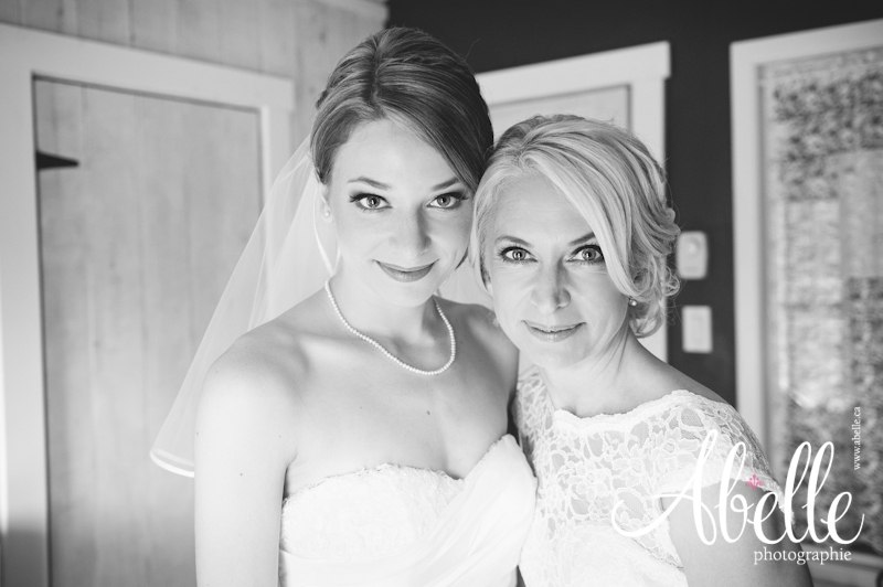 Beautiful Portrait of bride with mother