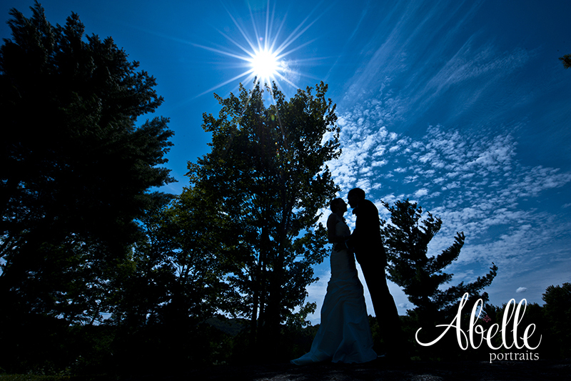 Midday photo taken of bride and groom: Abelle Photography