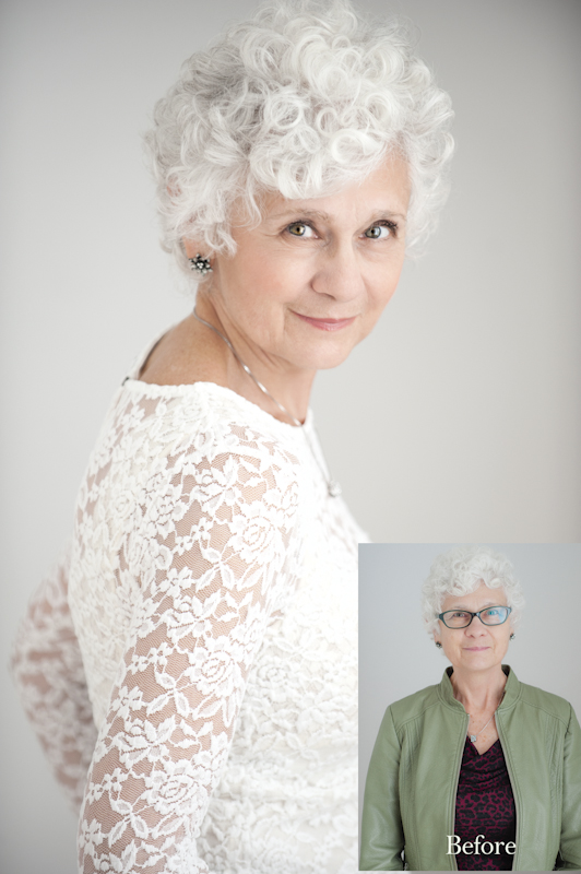 Makeover glamour photography session