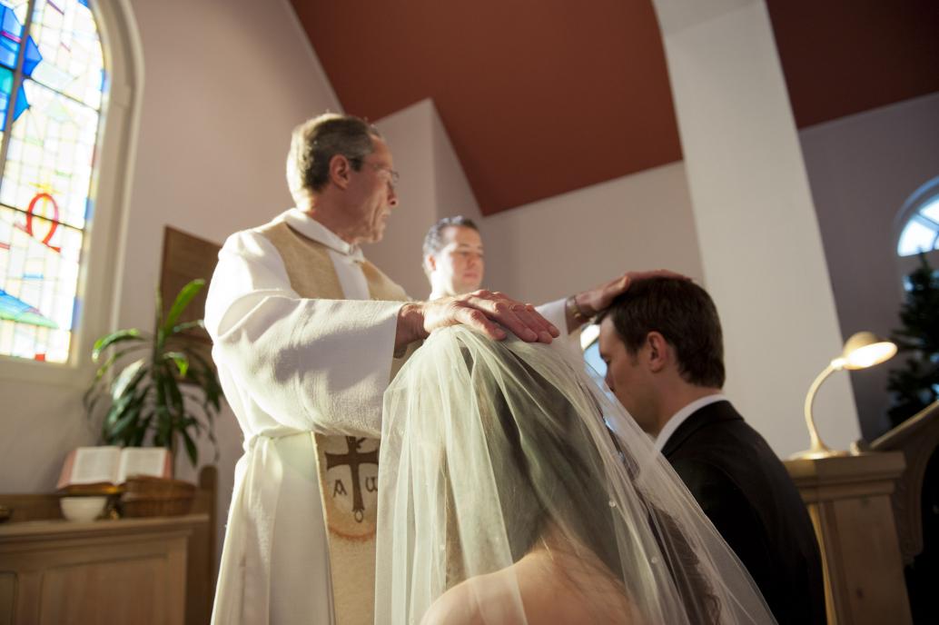 The blessing of the couple.