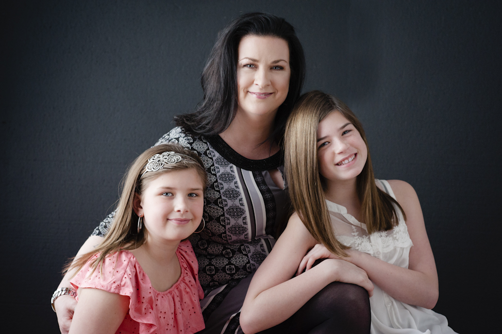 Mother daughter studio portrait photo shoot