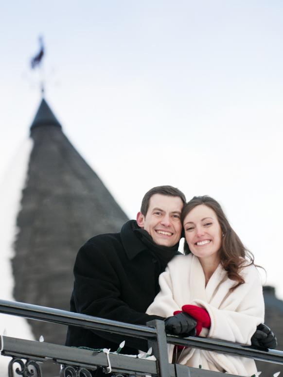 Winter wedding photo session in Sainte-Adèle, Quebec