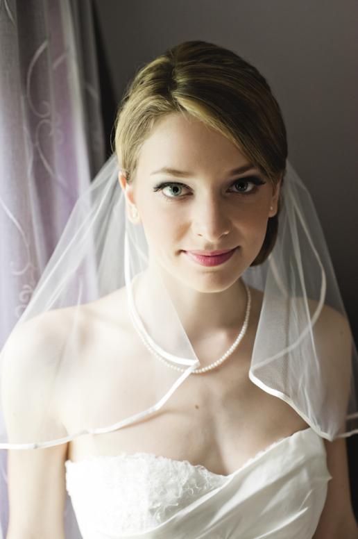 Beautiful bride in wedding dress